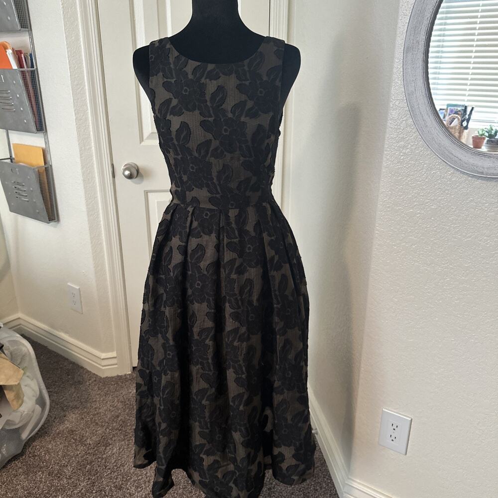 ASTR the label velvet Burnout Black floral Pleated Small EUC
